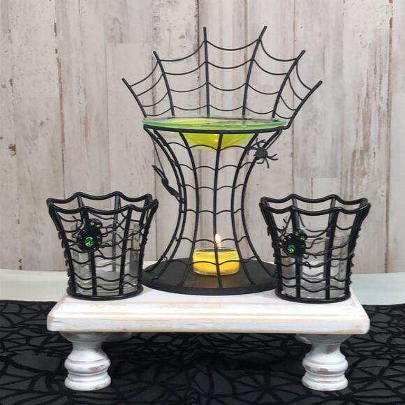 Partylite Halloween Votive and Tealight Holder Set with Aroma Melts Stand - Picture 3 of 16